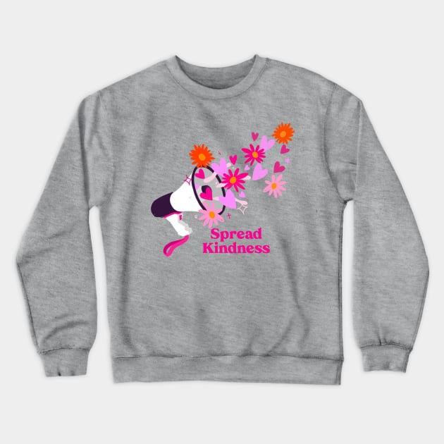 Spread Kindness: Loudspeaker with Flowers Crewneck Sweatshirt by Gsproductsgs